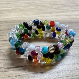 Seed Bead Stretchy Multi-Colored Ring